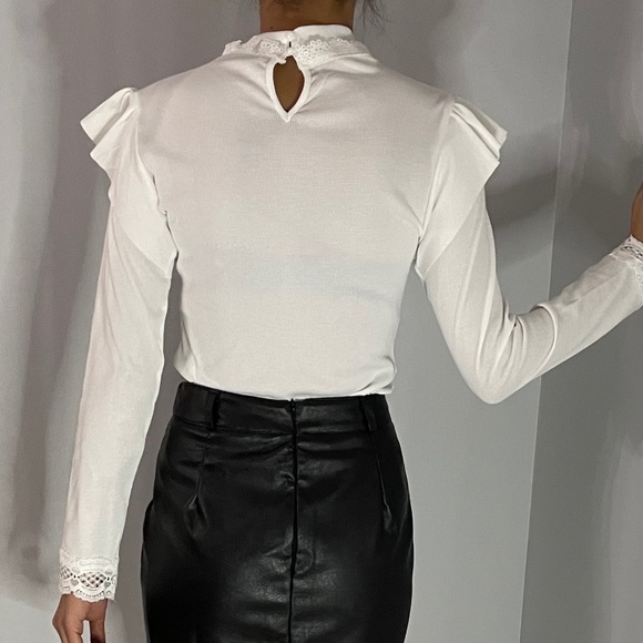 Lace and Ruffle Blouse - Picture 2 of 3